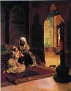 unknow artist Arab or Arabic people and life. Orientalism oil paintings 593